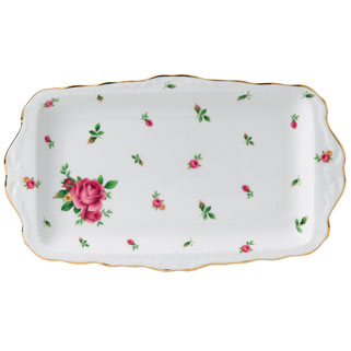 SANDWICH TRAY NEW COUNTRY ROSES WHITE
