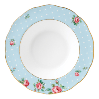 ASSIETTE CREUSE 24 CM POLKA BLUE